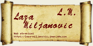 Laza Miljanović vizit kartica